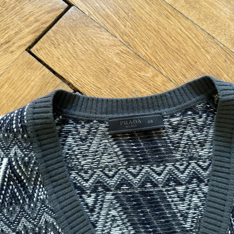Prada AW18 Cashmere Blend V-Neck Knit