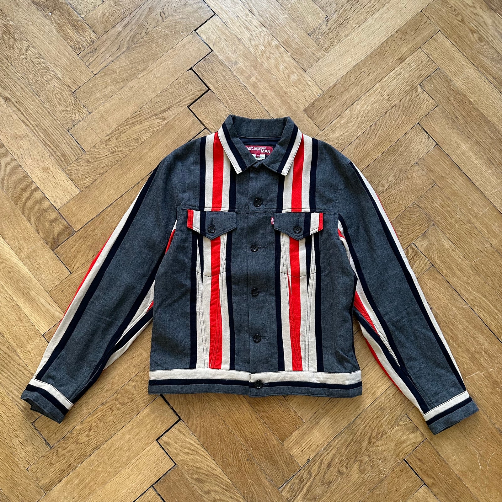 Junya Watanabe x Levi's Striped Denim Trucker Jacket
