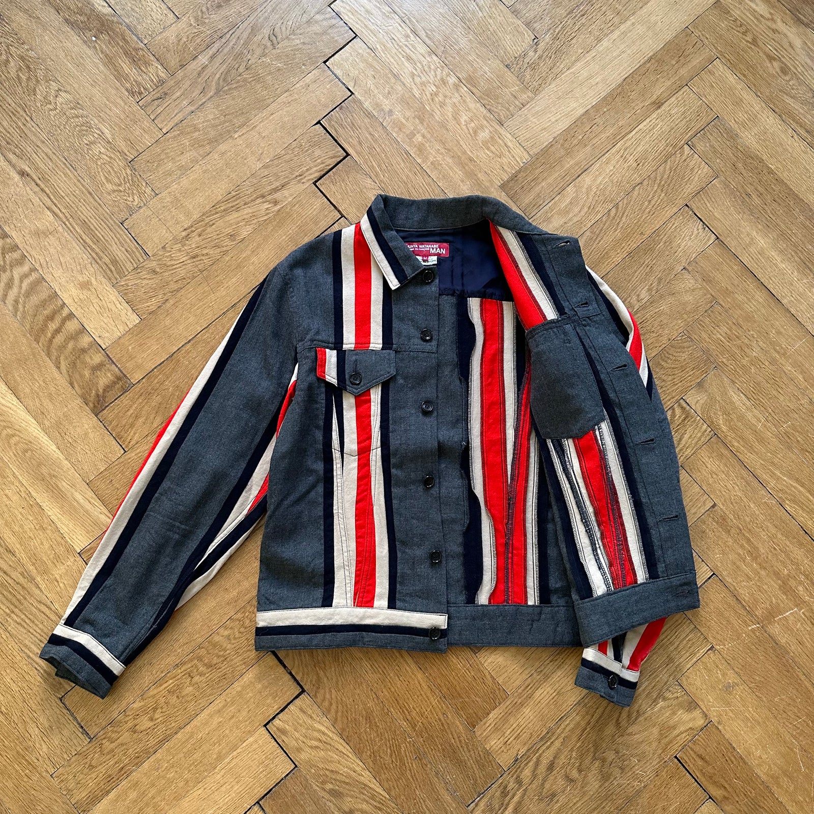 Junya Watanabe x Levi's Striped Denim Trucker Jacket