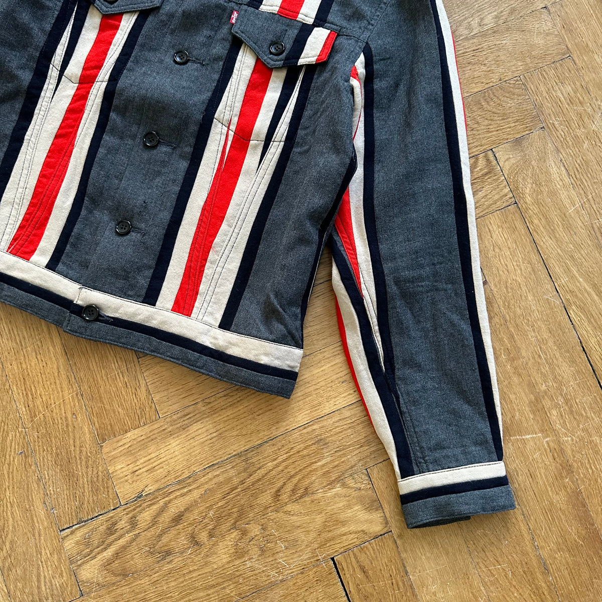 Junya Watanabe x Levi's Striped Denim Trucker Jacket
