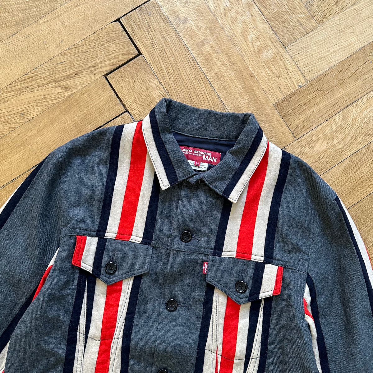 Junya Watanabe x Levi's Striped Denim Trucker Jacket