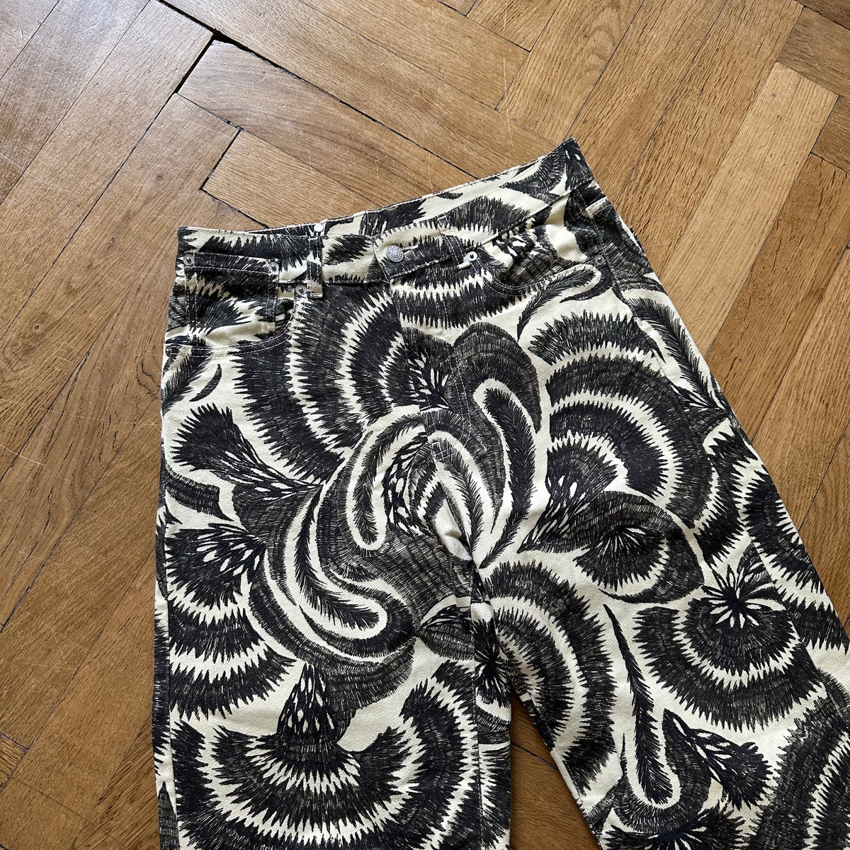 Dries Van Noten FW18 Floral Print Denim