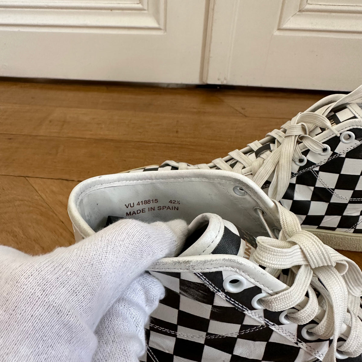 Saint Laurent Paris SS16 Checkerboard Leather SL37/M Sneaker