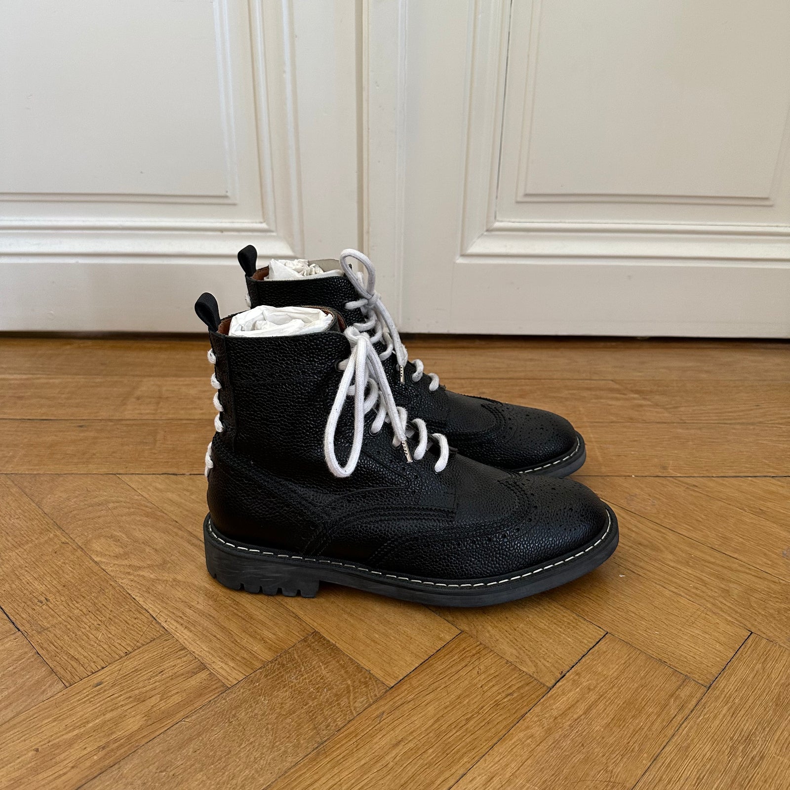 Givenchy SS15 Contrast Lace Commando Boots