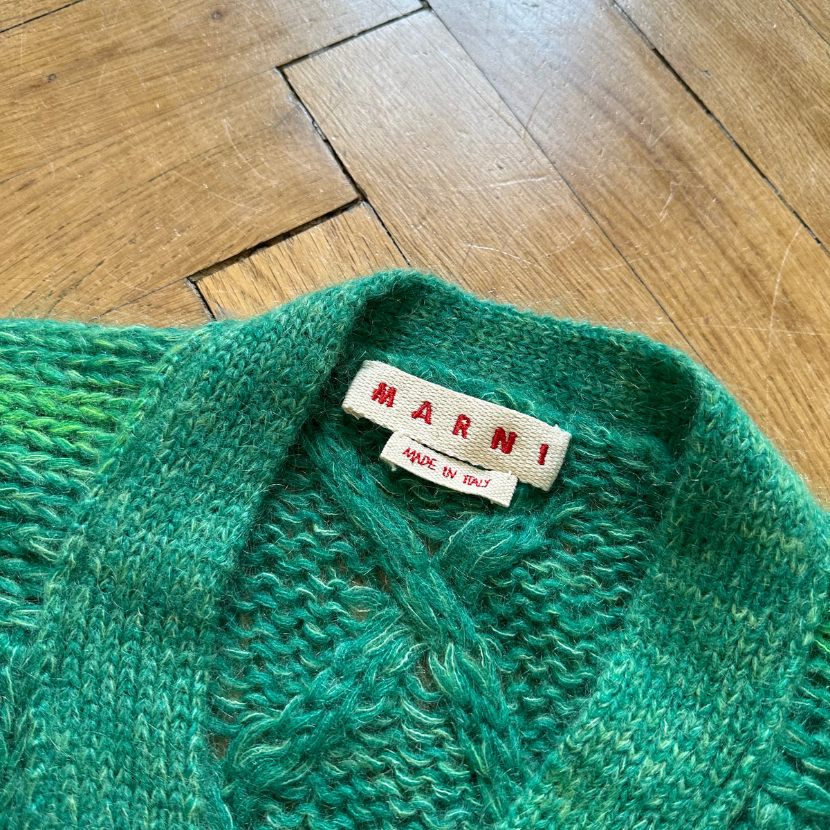 Marni Spray Painted Mohair Cardigan
