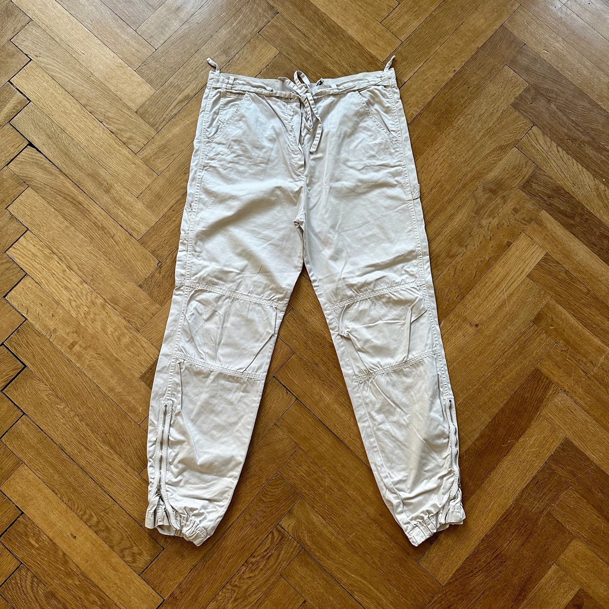 Miu Miu 2000s Zipped Cotton Flight Pants