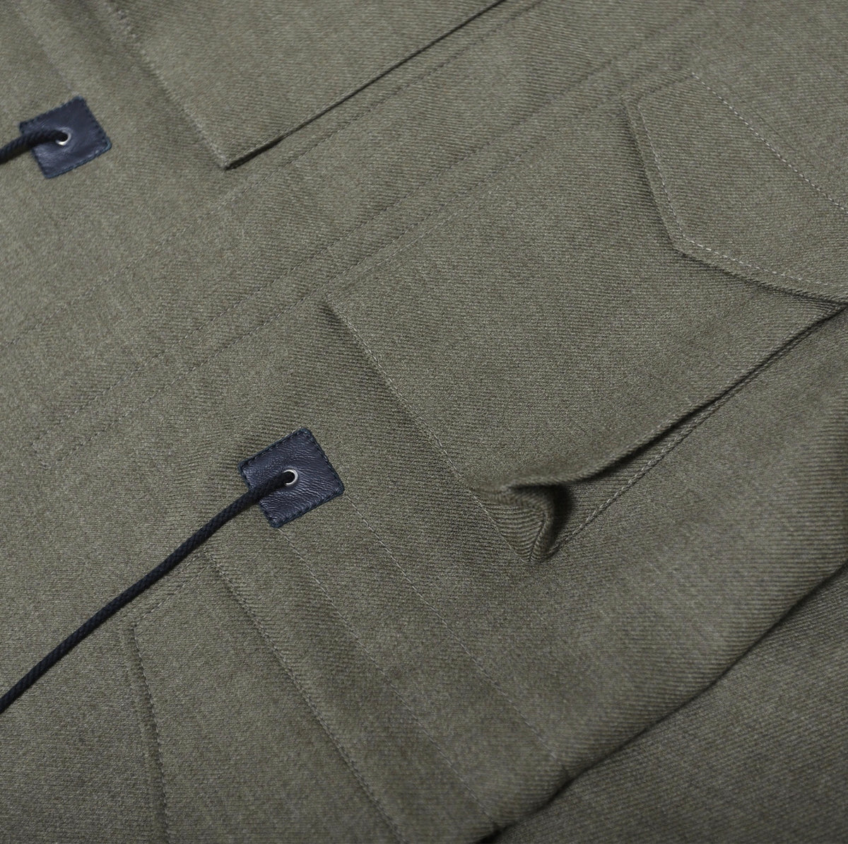 Berluti by Haider Ackermann FW17 Khaki Drawstring Jacket Sample