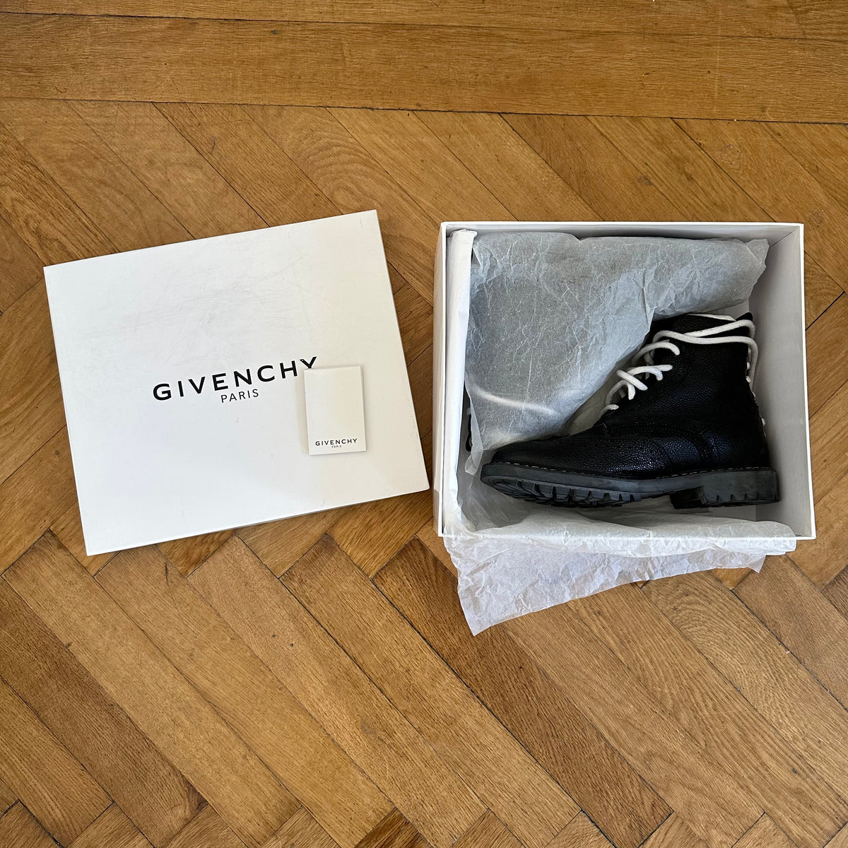 Givenchy SS15 Contrast Lace Commando Boots