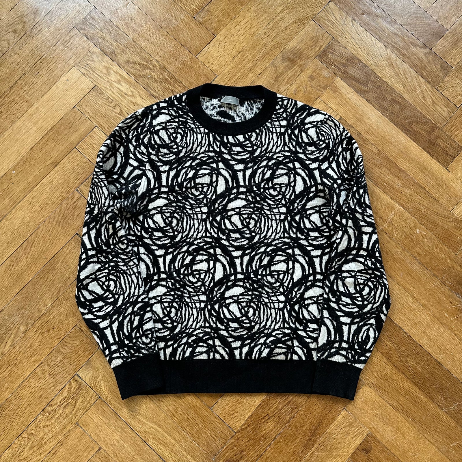 Dior Homme FW14 Abstract Rose Knit Sweater