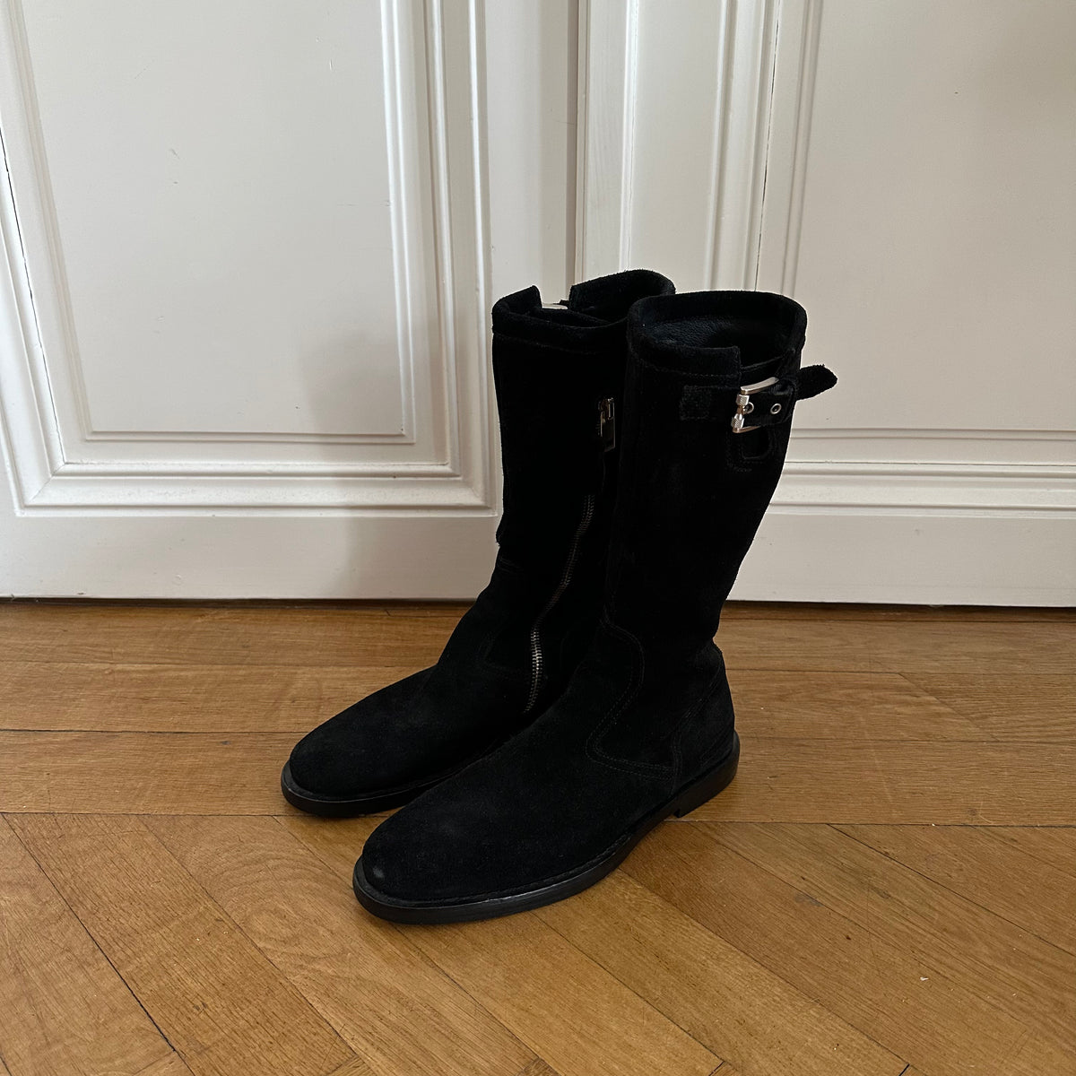 Dior Homme AW04 VOTC Zip Buckled Suede Boots