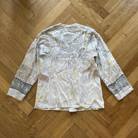 Dries Van Noten Belted Embellished Kimono Shirt