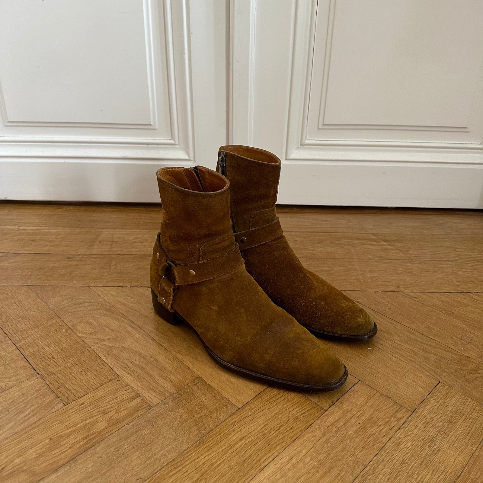 Saint Laurent Paris FW13 Nut Wyatt Suede Boots