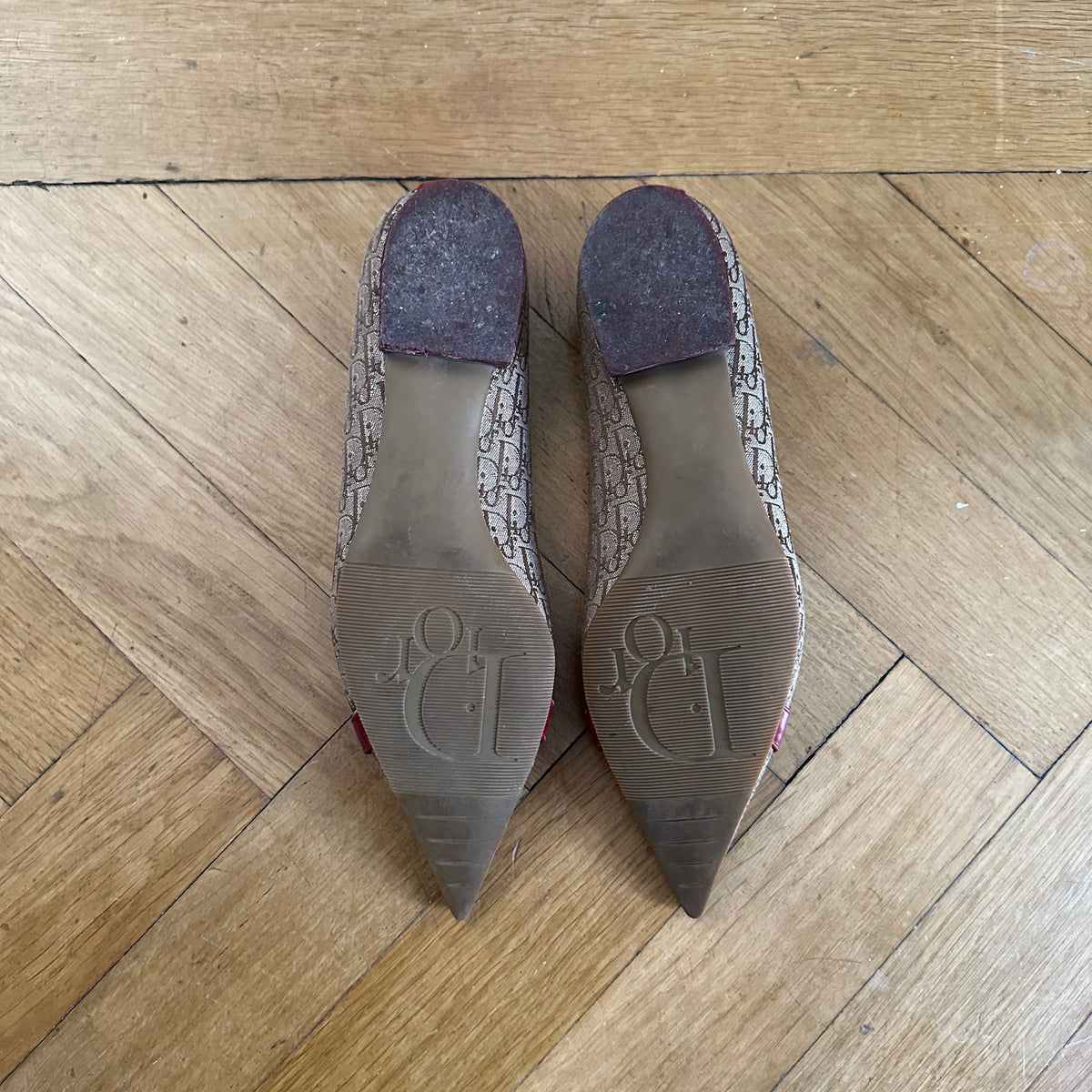 Christian Dior by John Galliano Diorissimo Monogram Ballerinas