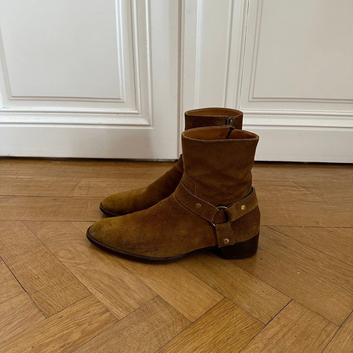 Saint Laurent Paris FW13 Nut Wyatt Suede Boots