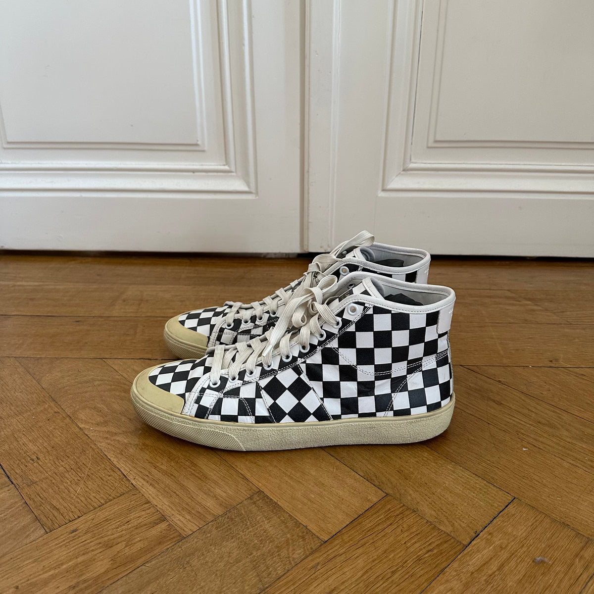 Saint Laurent Paris SS16 Checkerboard Leather SL37/M Sneaker