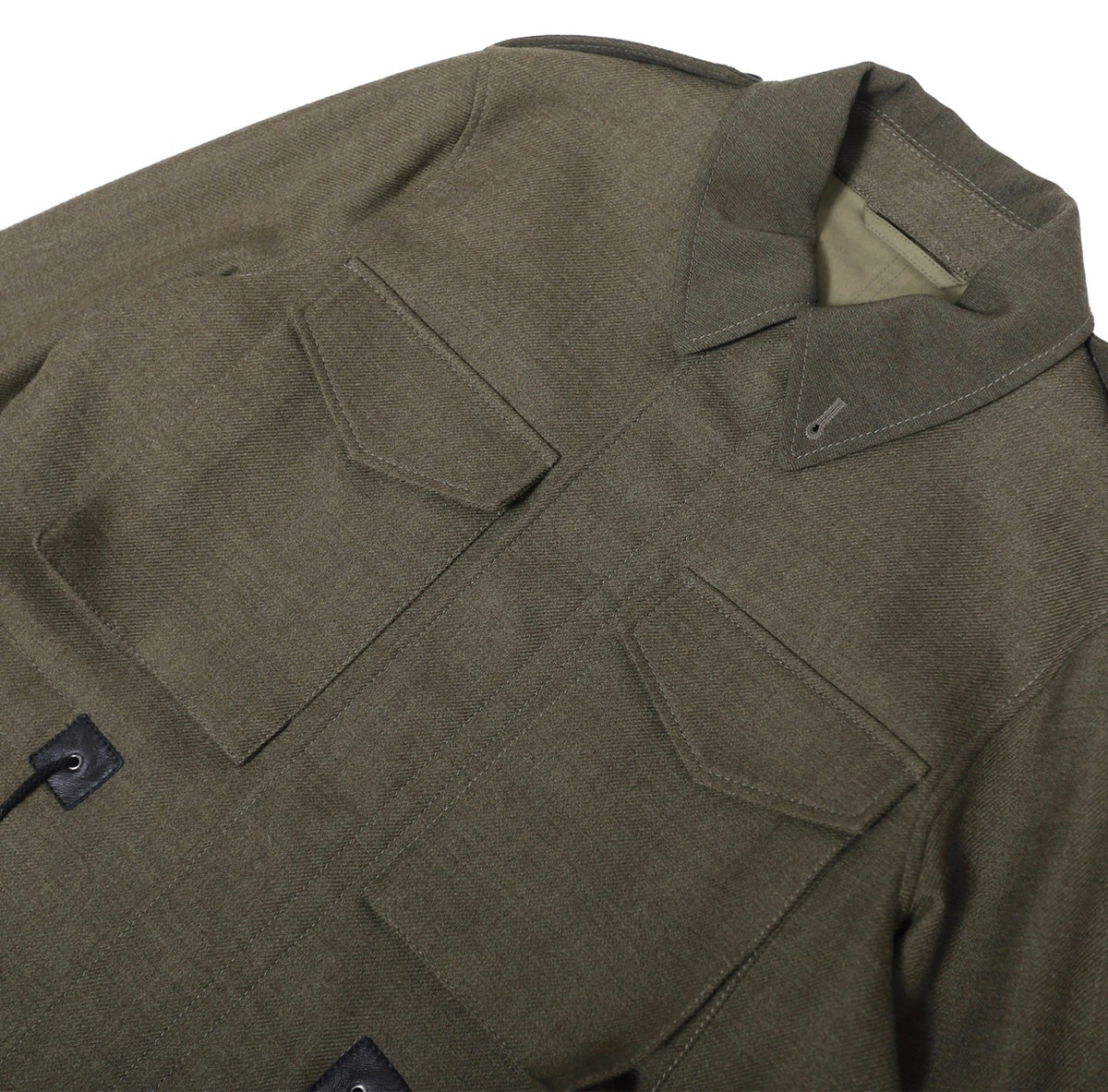 Berluti by Haider Ackermann FW17 Khaki Drawstring Jacket Sample