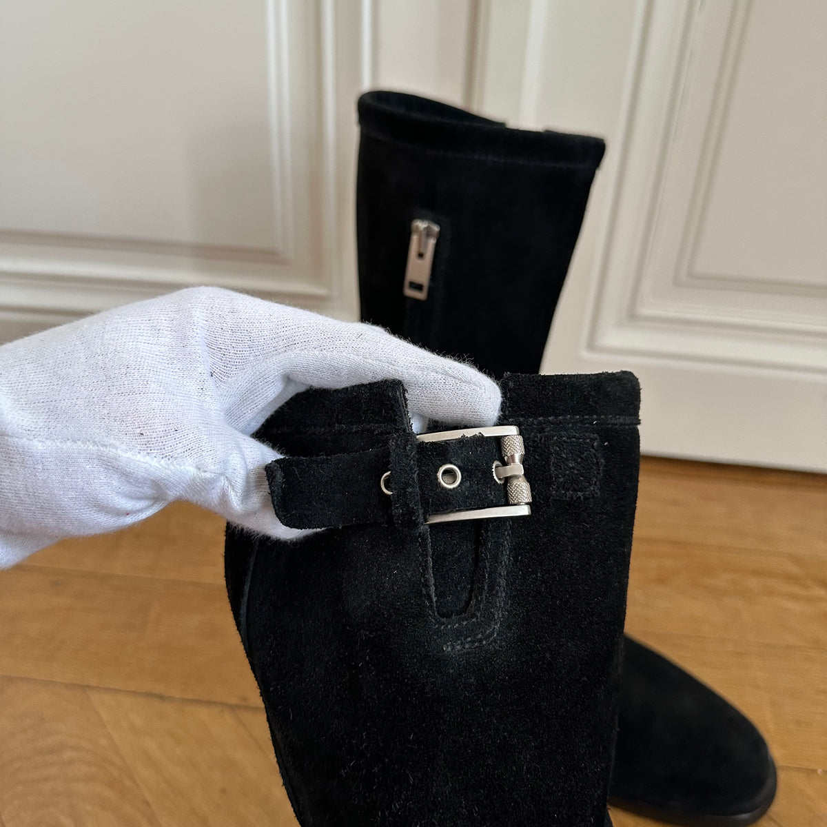 Dior Homme AW04 VOTC Zip Buckled Suede Boots