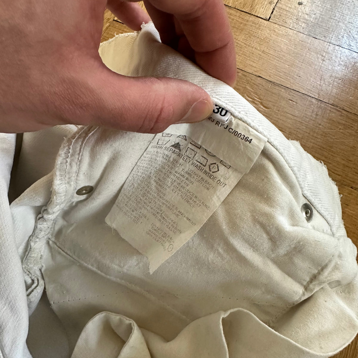 Helmut Lang SS03 White Painter Denim