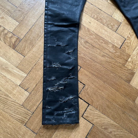 Dior Homme SS04 Strip Waxed Destroyed Denim