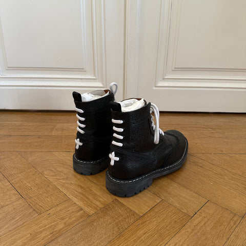Givenchy SS15 Contrast Lace Commando Boots