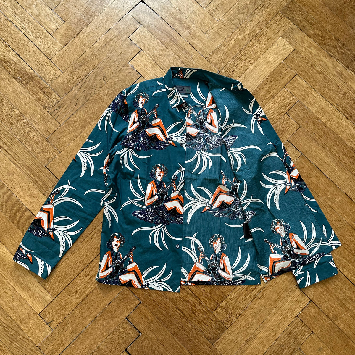 Prada Aloha Flower Girl Button-Up Shirt