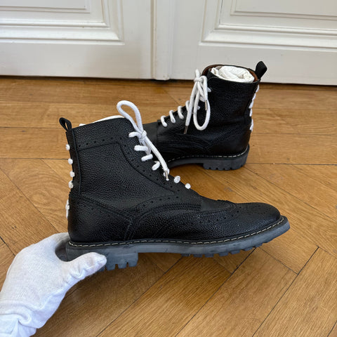 Givenchy SS15 Contrast Lace Commando Boots