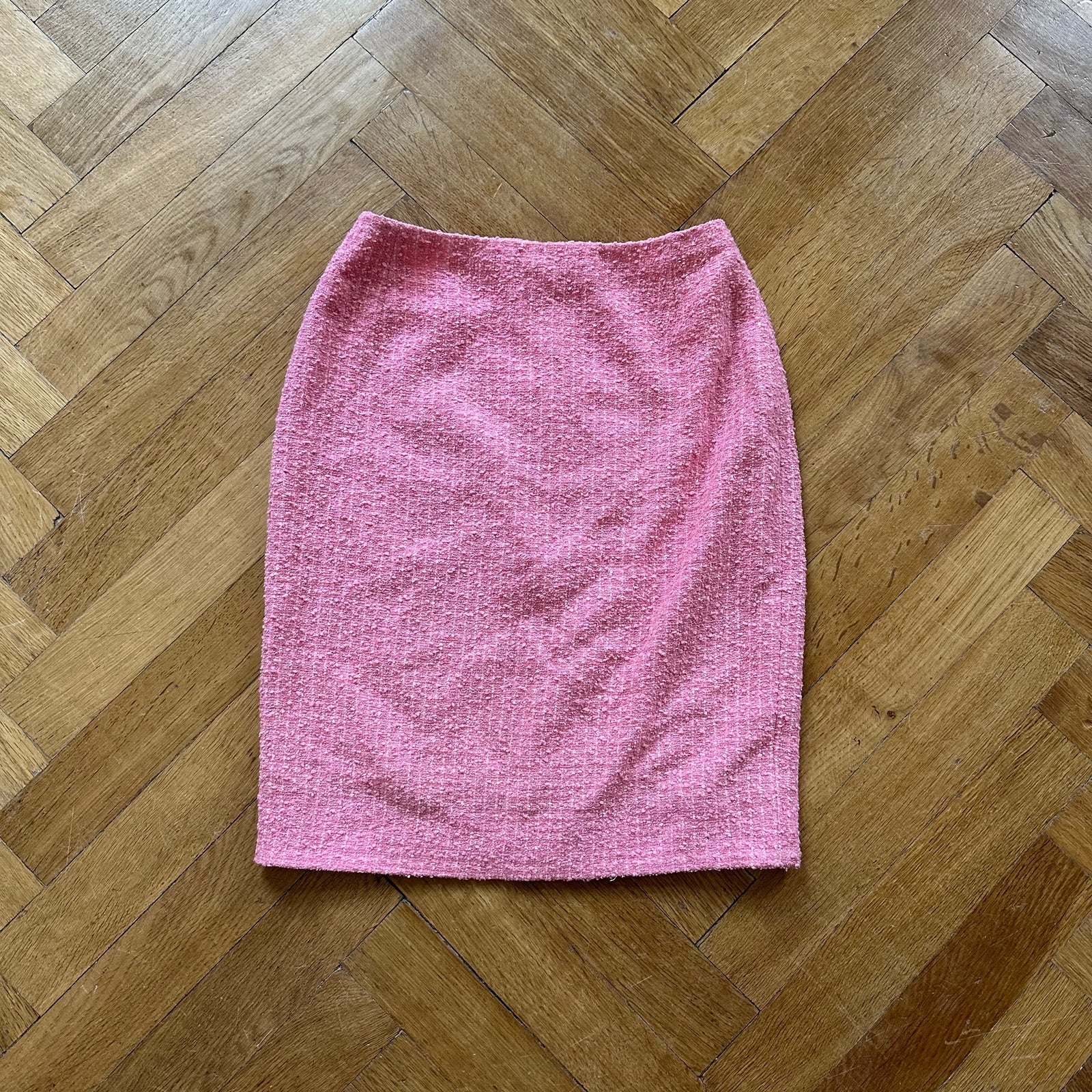 Chanel SS95 Pink Glitter Boucle Skirt