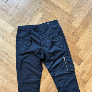 Miu Miu 2000s Black Nylon Technical Cargo Pants