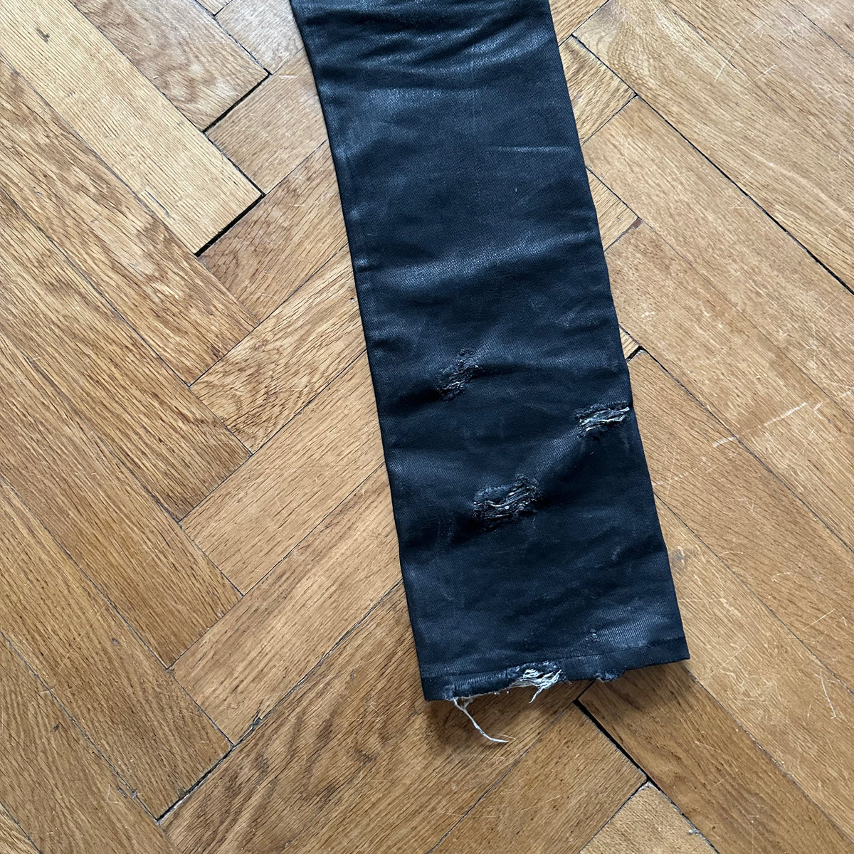 Dior Homme SS04 Strip Waxed Destroyed Denim