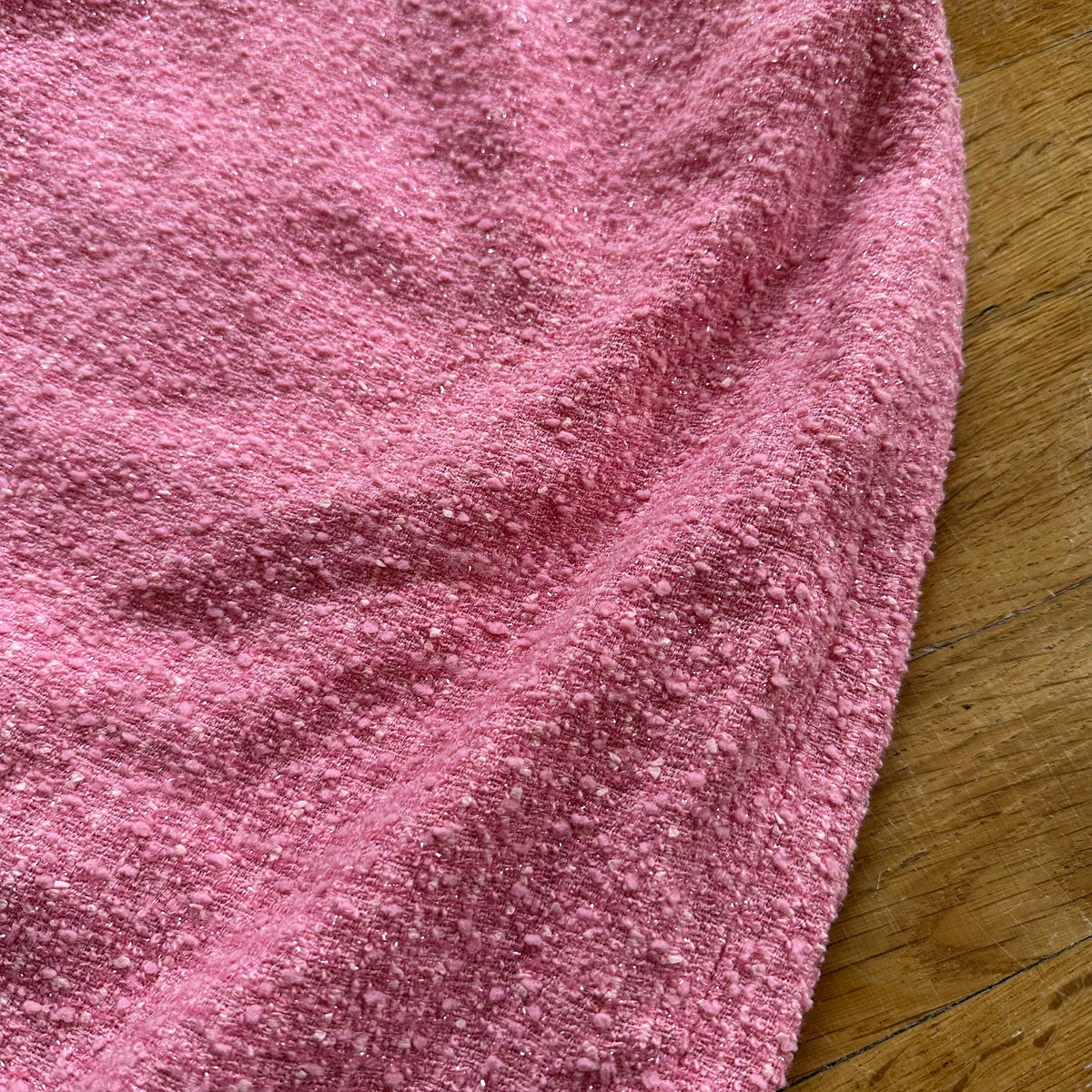 Chanel SS95 Pink Glitter Boucle Skirt