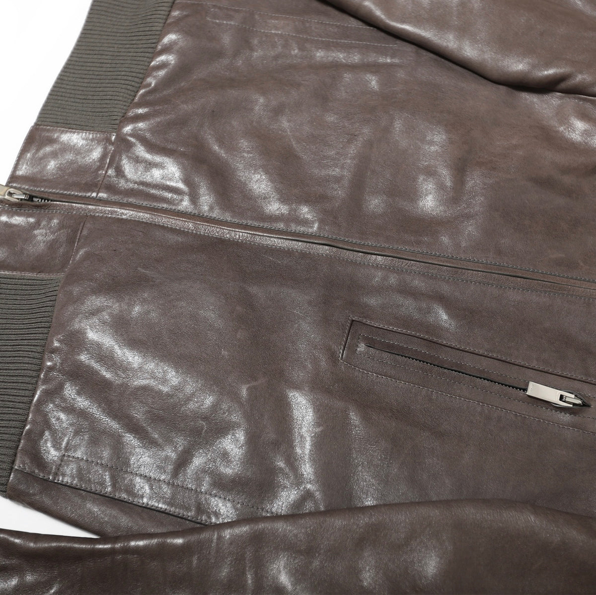 Berluti by Haider Ackermann SS18 Brown High Neck Leather Bomber