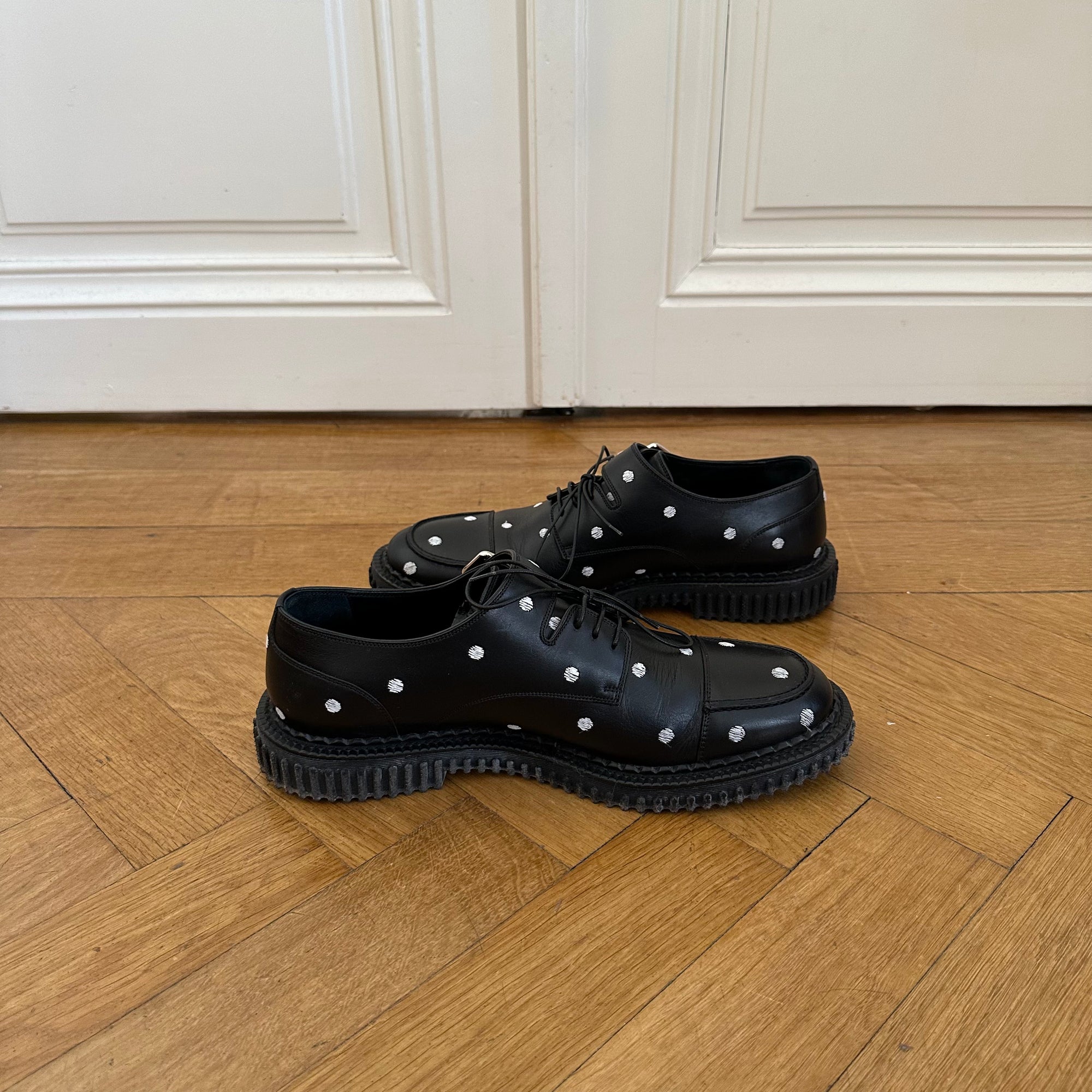 Dior Homme FW14 Polka Dot Embroidered Derbies