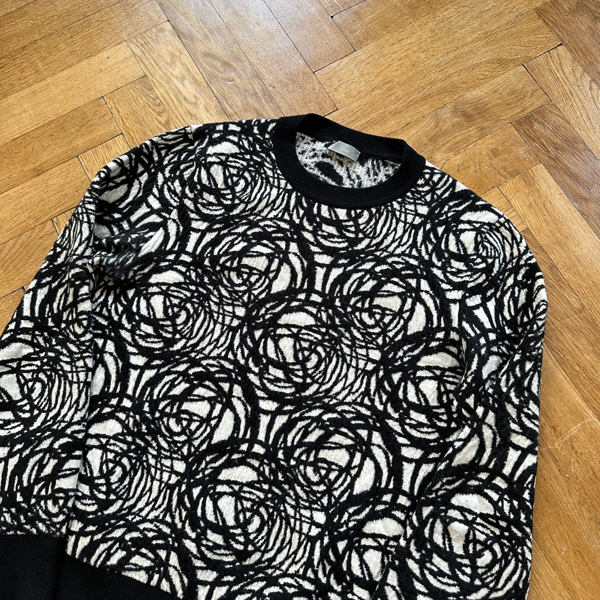 Dior Homme FW14 Abstract Rose Knit Sweater