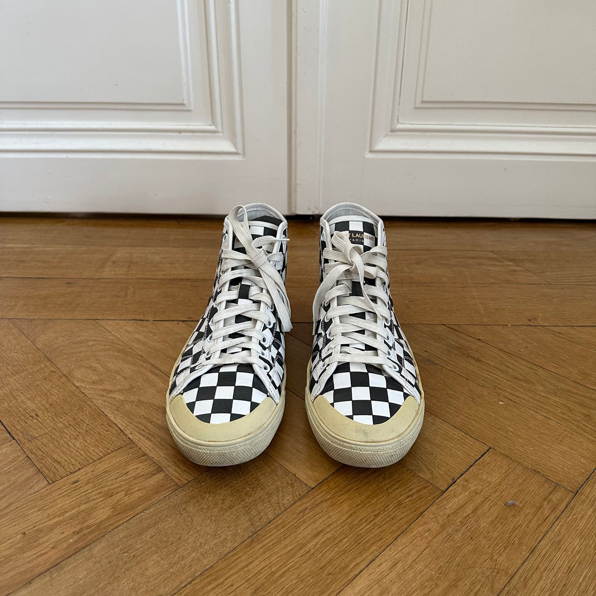 Saint Laurent Paris SS16 Checkerboard Leather SL37/M Sneaker
