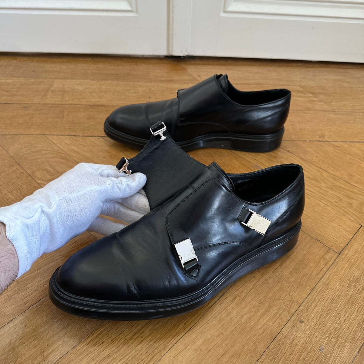 Dior Homme FW13 Metal Clasp Double Monk Strap Derbies