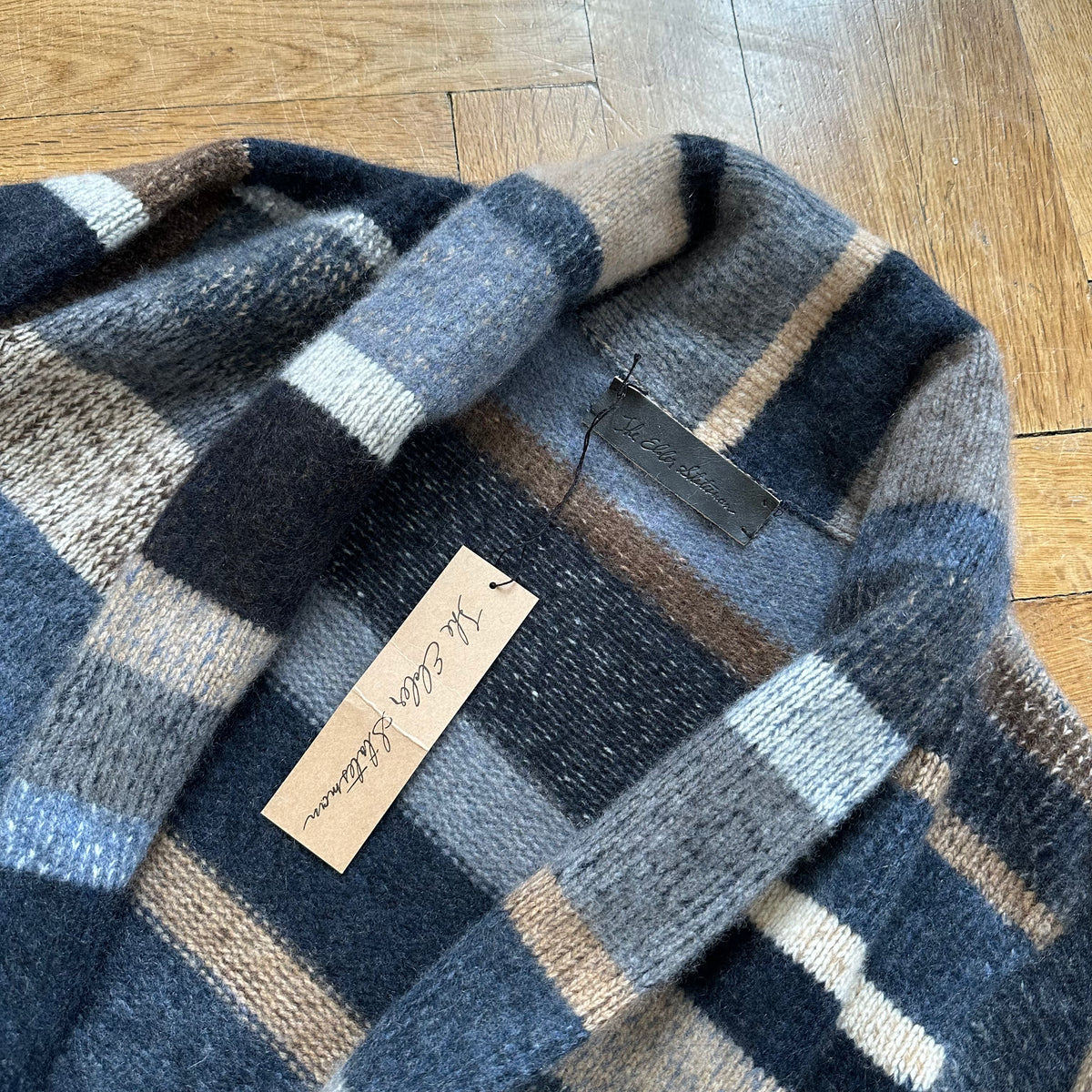 The Elder Statesman Striped Cashmere Belted Shawl Collar Coat