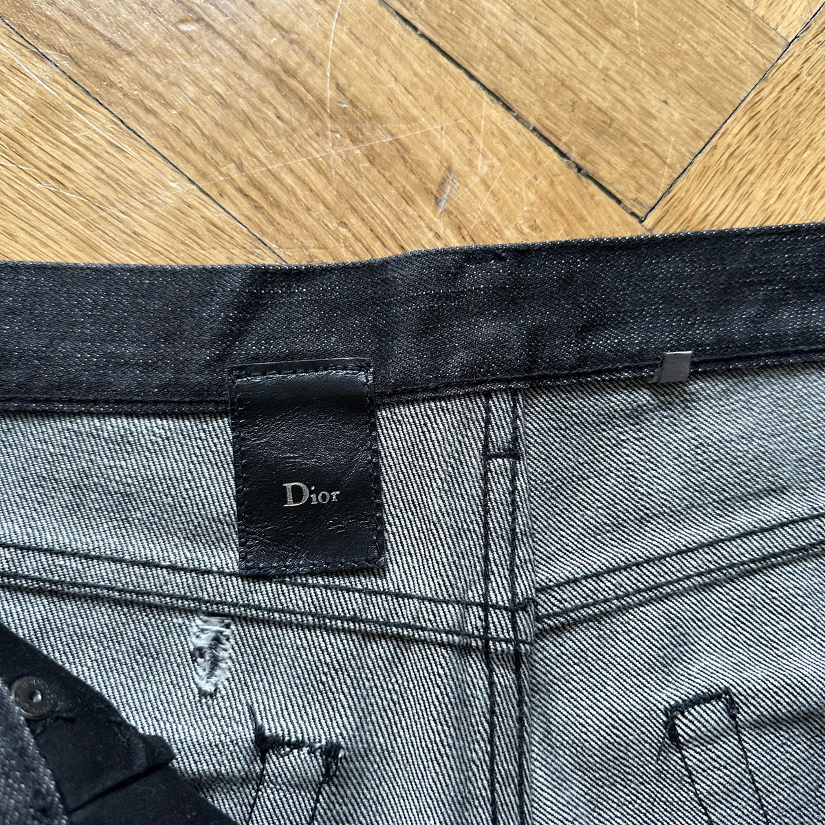 Dior Homme SS04 Strip Waxed Destroyed Denim