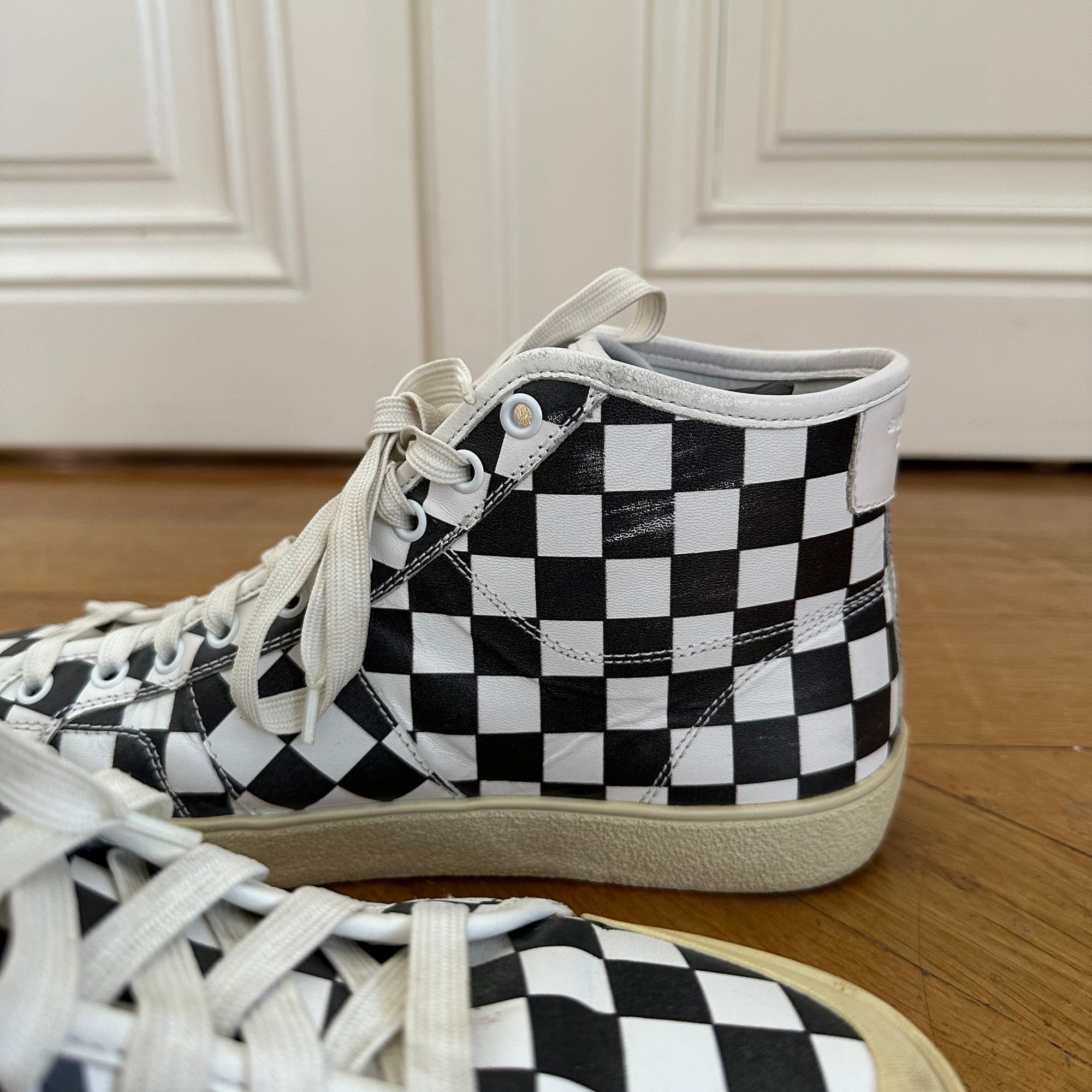 Saint Laurent Paris SS16 Checkerboard Leather SL37/M Sneaker