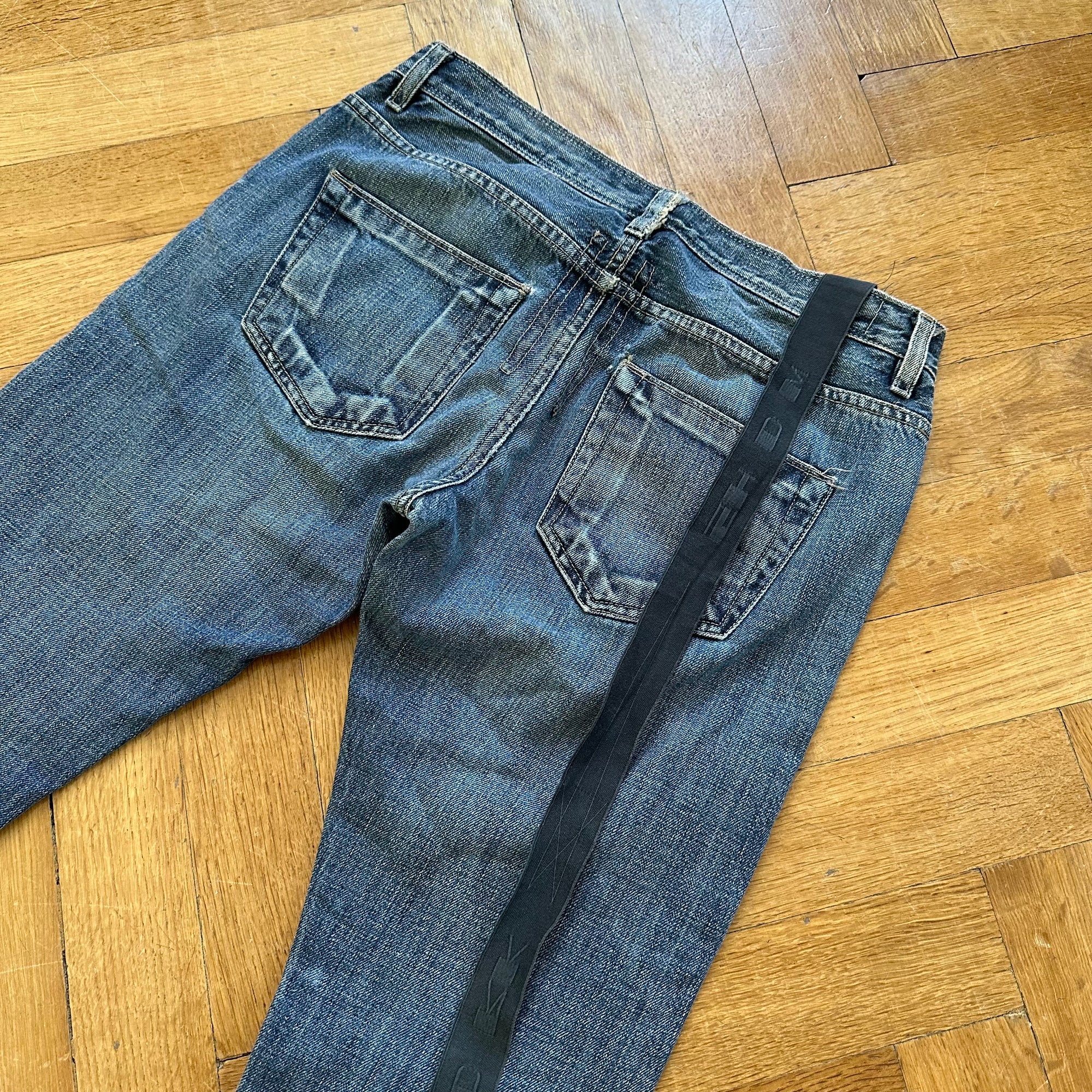 Rick Owens DRKSHDW Vintage Detroit Washed Blue Denim