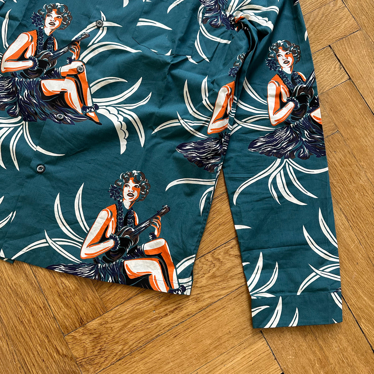 Prada Aloha Flower Girl Button-Up Shirt