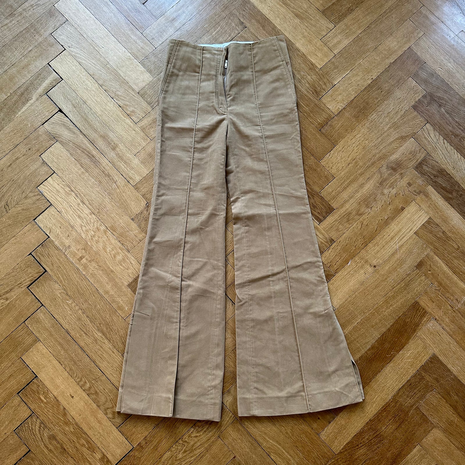 Celine by Phoebe Philo Flared Moleskin Pants