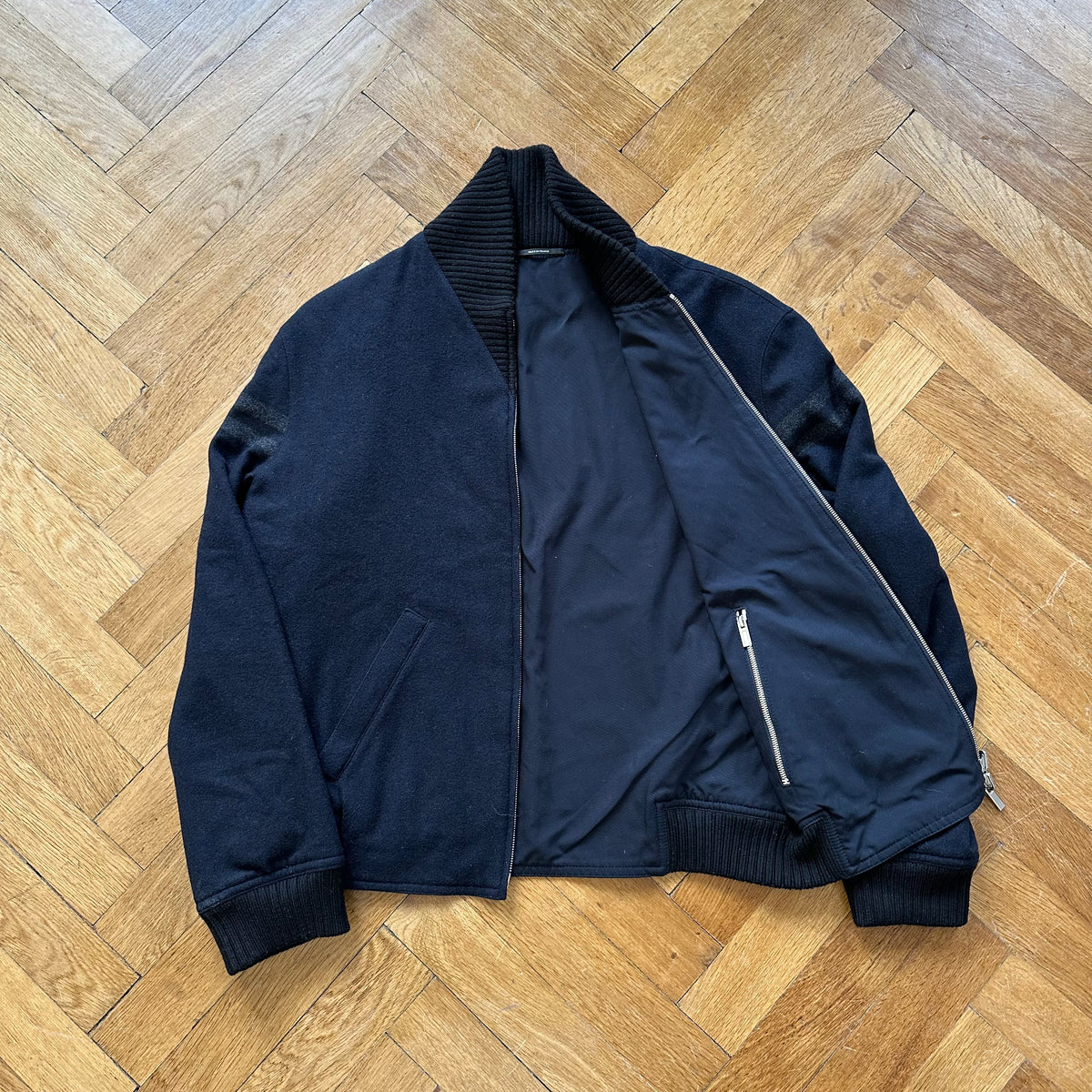 Hermes Reversible Wool Cotton Bomber Jacket