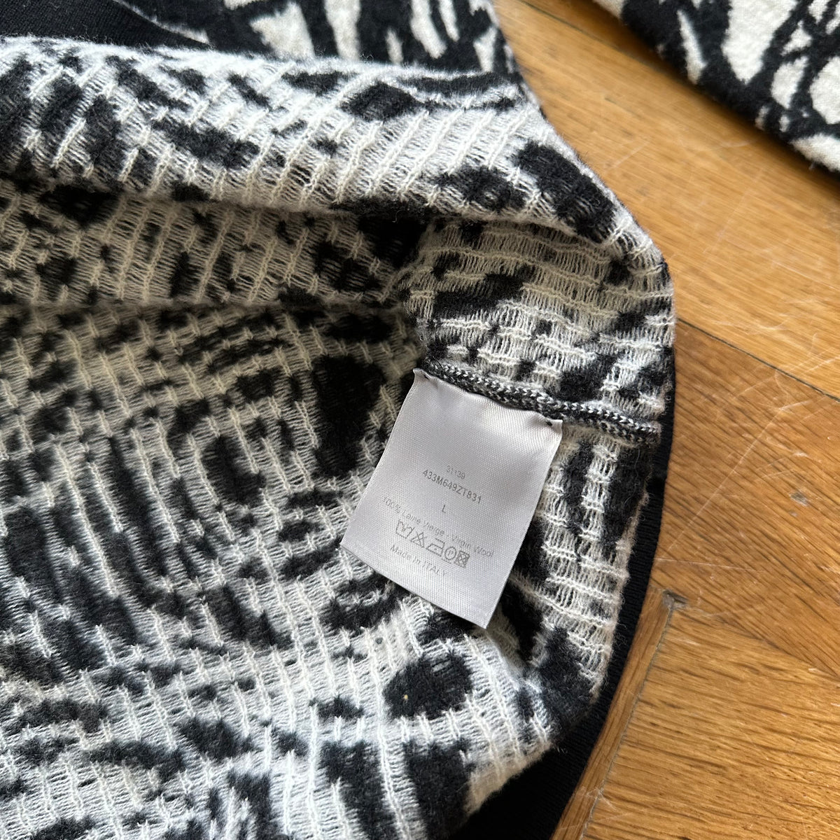 Dior Homme FW14 Abstract Rose Knit Sweater