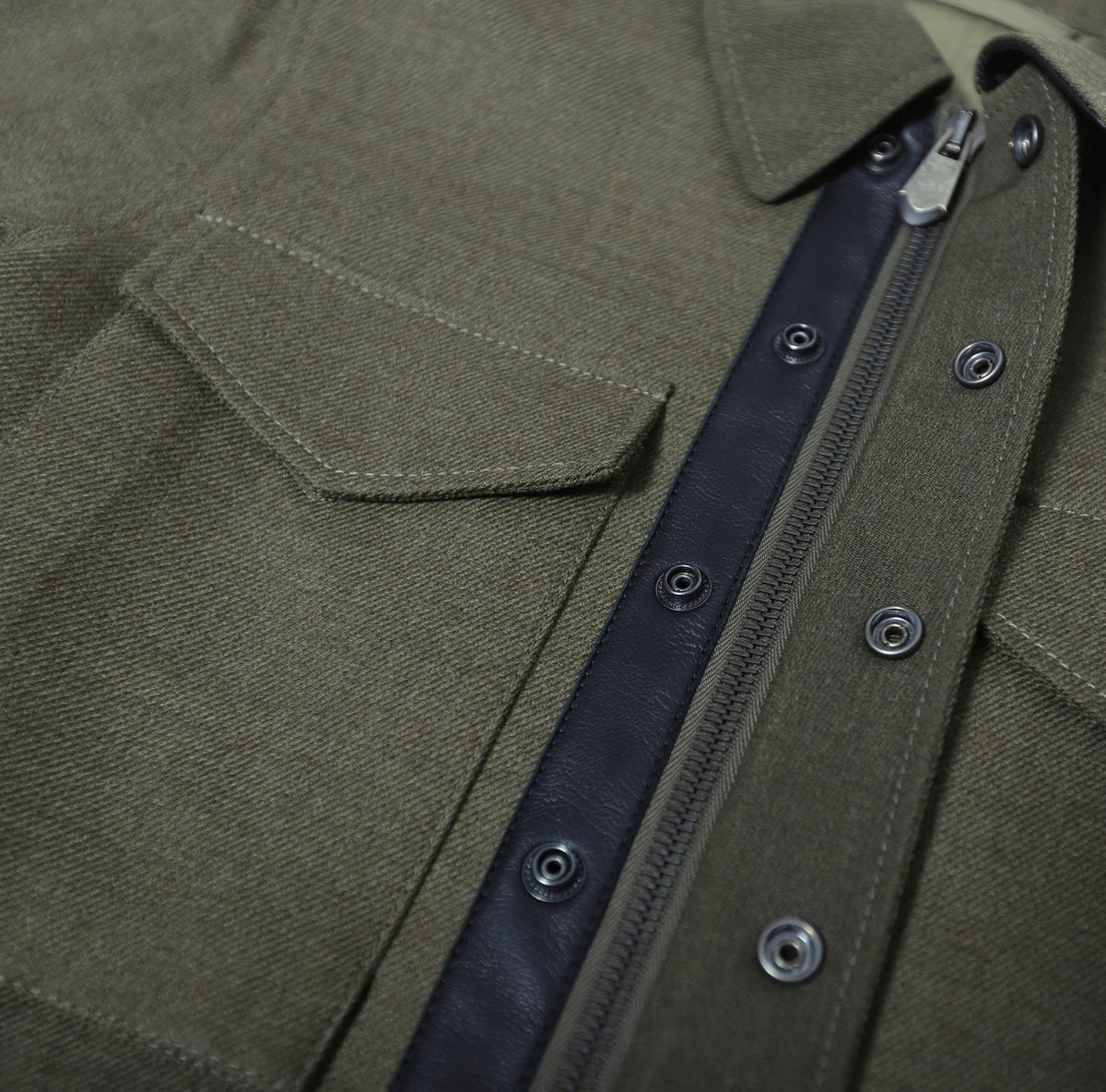 Berluti by Haider Ackermann FW17 Khaki Drawstring Jacket Sample