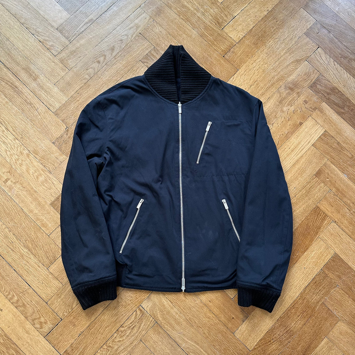 Hermes Reversible Wool Cotton Bomber Jacket