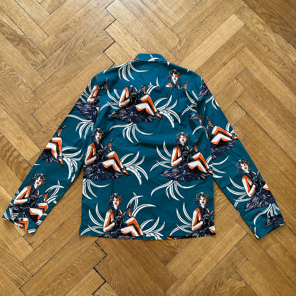 Prada Aloha Flower Girl Button-Up Shirt