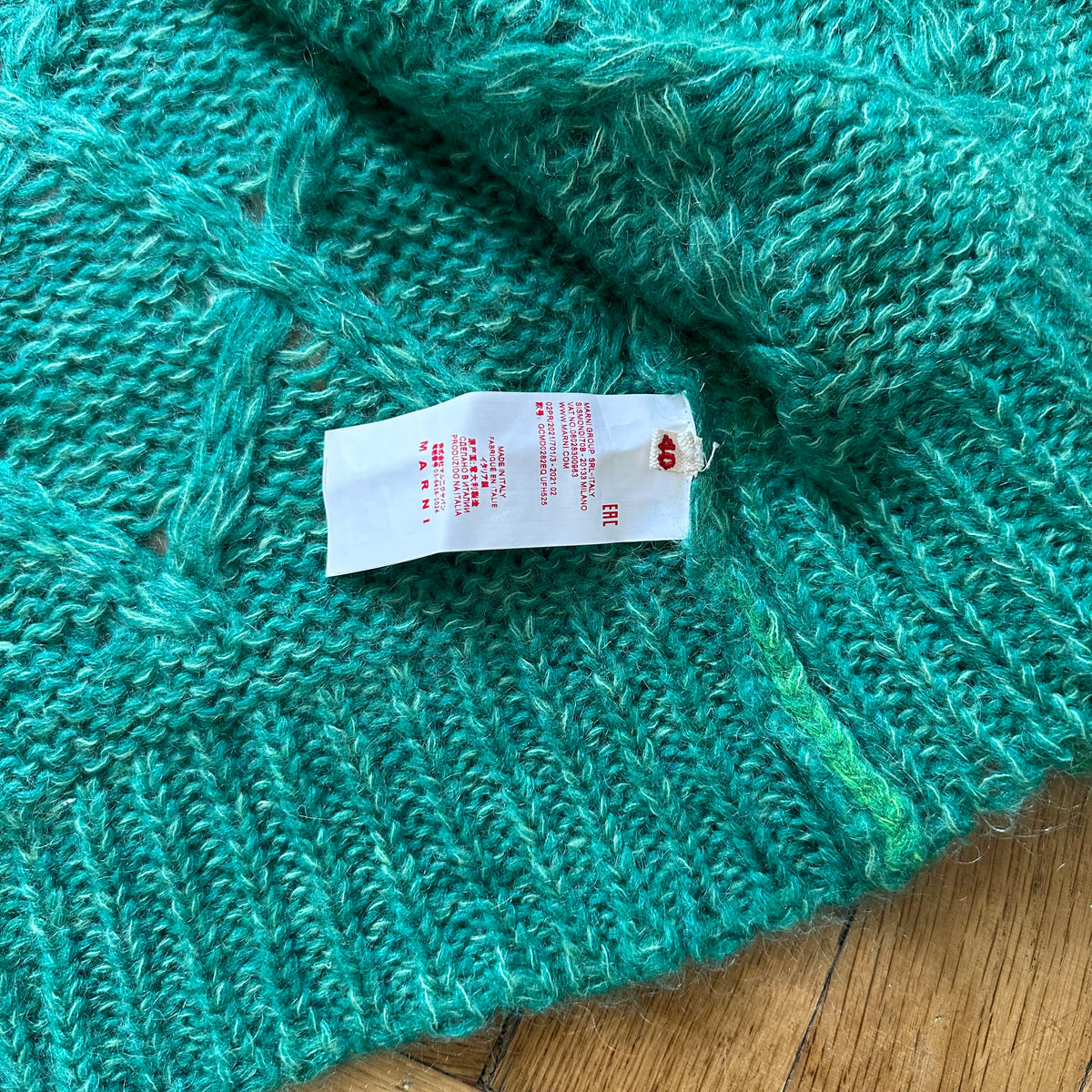 Marni Spray Painted Mohair Cardigan