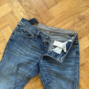 Rick Owens DRKSHDW Vintage Detroit Washed Blue Denim