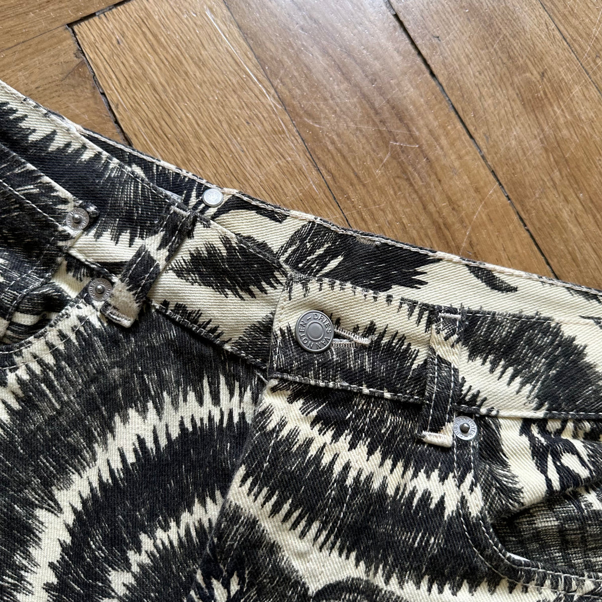 Dries Van Noten FW18 Floral Print Denim