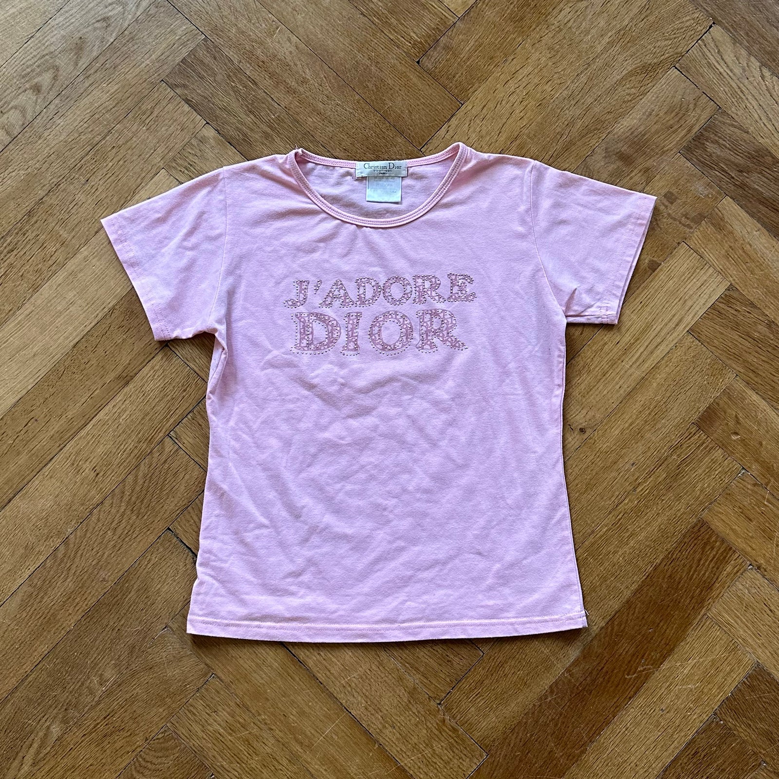 Christian Dior by John Galliano SS02 Pink J'adore Dior Embellished Shirt